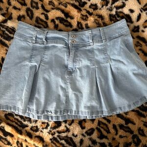 Light Blue Denim Mini Skirt